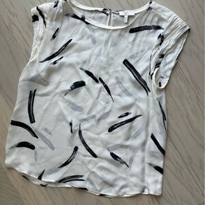 Joie Monochrome Brushstroke Top - Size S